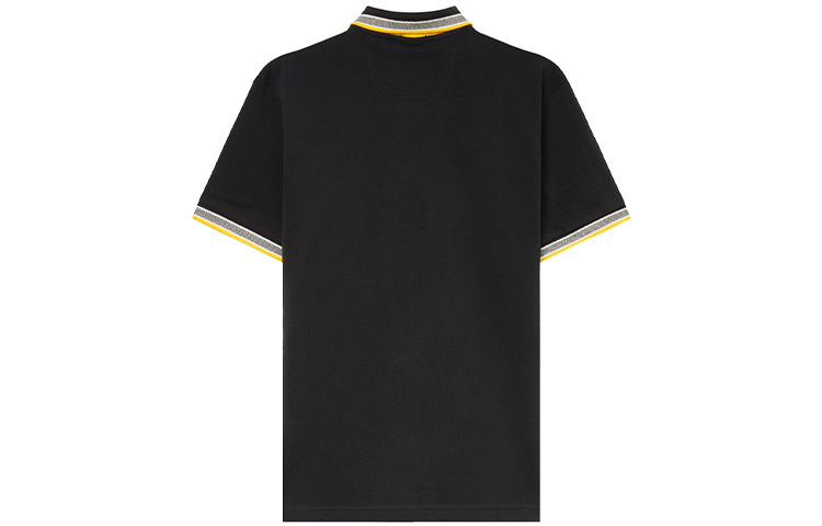 Lookbook HUGO BOSS SS22  Black Polo Shirt with Logo Embroidery and Striped Collar. 50398302-016