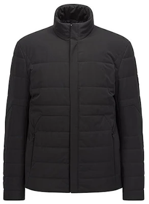 HUGO BOSS SS22 Black Quilted Waterproof Jacket with Logo Patch 50461241-001 Buy HUGO BOSS SS22 Black Quilted Waterproof Jacket with Logo Patch 50461241-001