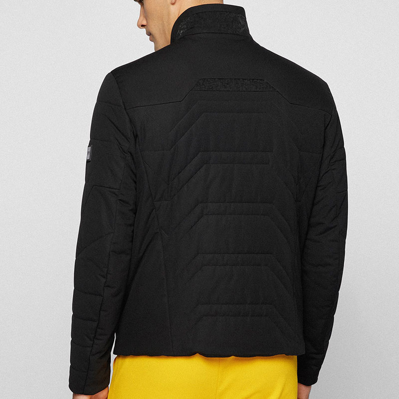 HUGO BOSS SS22  Black Quilted Waterproof Jacket with Logo Patch 50461241-001 圖 4