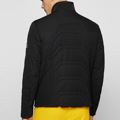 HUGO BOSS SS22 Black Quilted Waterproof Jacket with Logo Patch 50461241-001 Shop HUGO BOSS SS22 Black Quilted Waterproof Jacket with Logo Patch 50461241-001