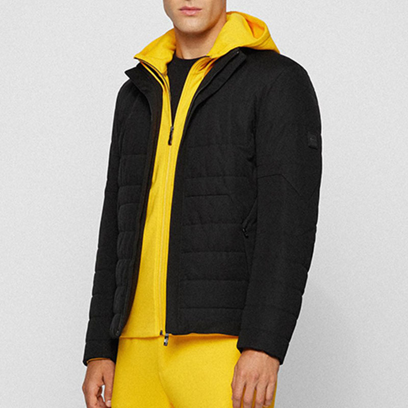 HUGO BOSS SS22  Black Quilted Waterproof Jacket with Logo Patch 50461241-001 圖 5