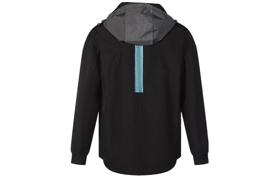 HUGO BOSS SS22  Black Striped Hidden Hood Jacket Coat. 50452078-001 圖 4