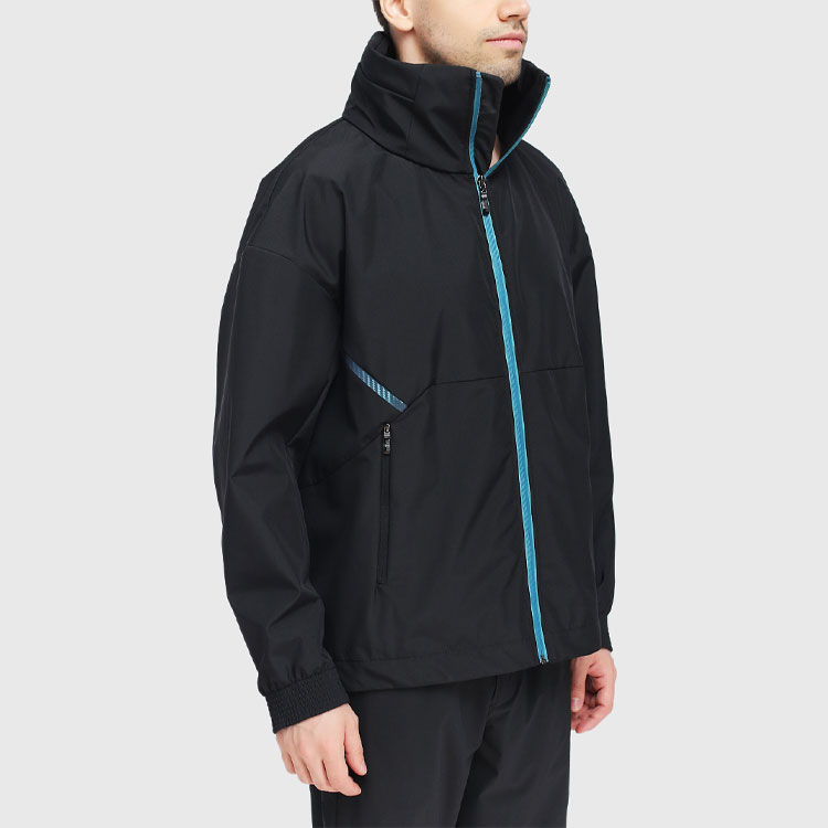 HUGO BOSS SS22  Black Striped Hidden Hood Jacket Coat. 50452078-001 圖 6