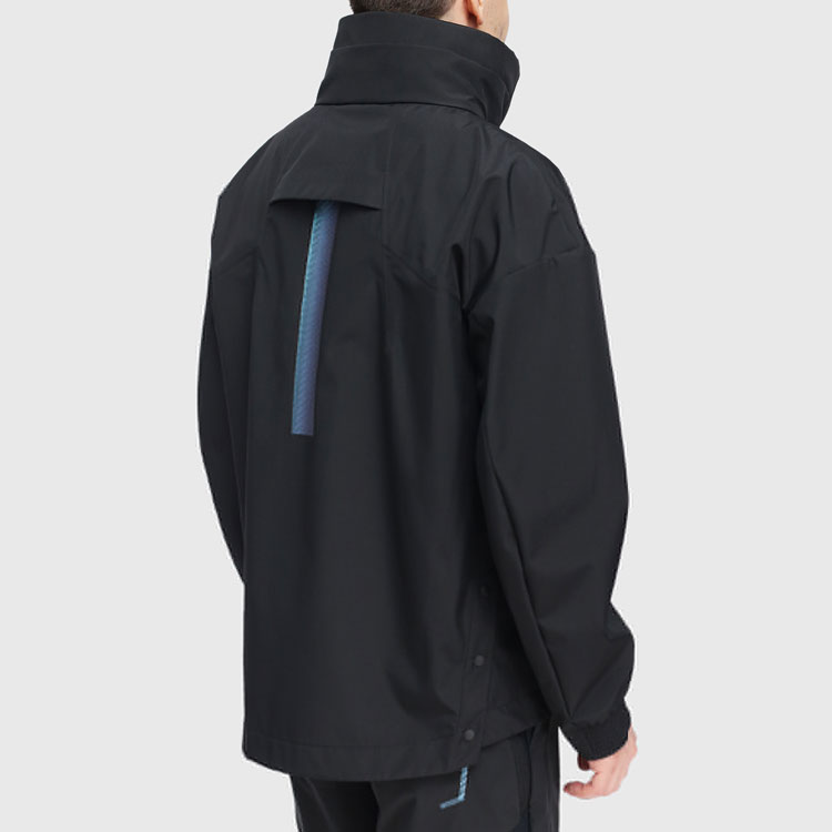 HUGO BOSS SS22  Black Striped Hidden Hood Jacket Coat. 50452078-001 圖 7