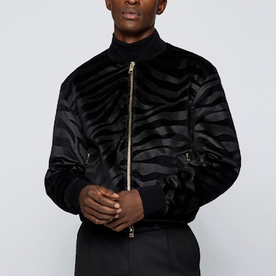 휴고 보스 SS22 블랙 타이거 패턴 자켓 50462356-001 Shop 휴고 보스 SS22 블랙 타이거 패턴 자켓 50462356-001