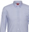 Details for HUGO BOSS SS22 Fitted Blue Plaid Cotton Canvas Long-Sleeve Shirt. 50467729-459