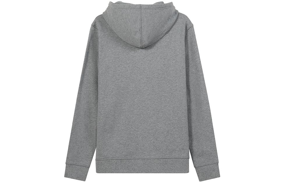 Lookbook HUGO BOSS SS22 灰色連帽衫帶實心標誌貼布。 50468445-051