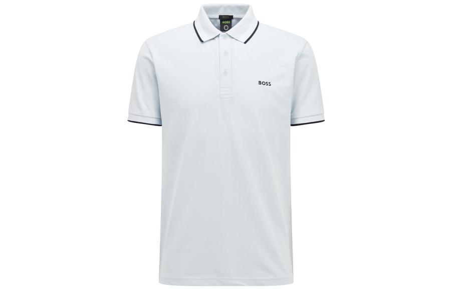 Order HUGO BOSS SS22 標誌短袖Polo衫 淺藍色 50468983-456