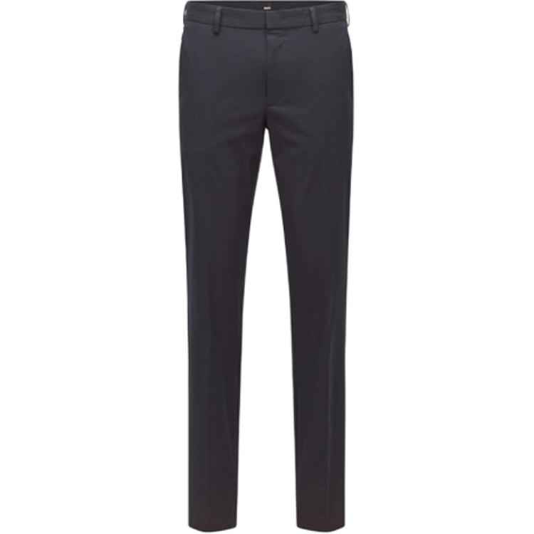 HUGO BOSS SS22  Logo Stretch Cotton Casual Pants - Navy Blue 50452098-404