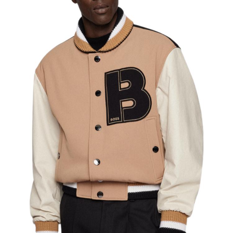 Purchase HUGO BOSS SS22 Jaket Lengan Panjang Loose Fit Logo Warna Khaki. 50481507-260