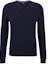 Buy HUGO BOSS SS22 深藍色修身V領長袖毛衣 50480323-404