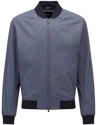 HUGO BOSS SS22 Slim Fit Mesh Jacket with Zipper in Navy Blue 50468913-494 Order HUGO BOSS SS22 Slim Fit Mesh Jacket with Zipper in Navy Blue 50468913-494
