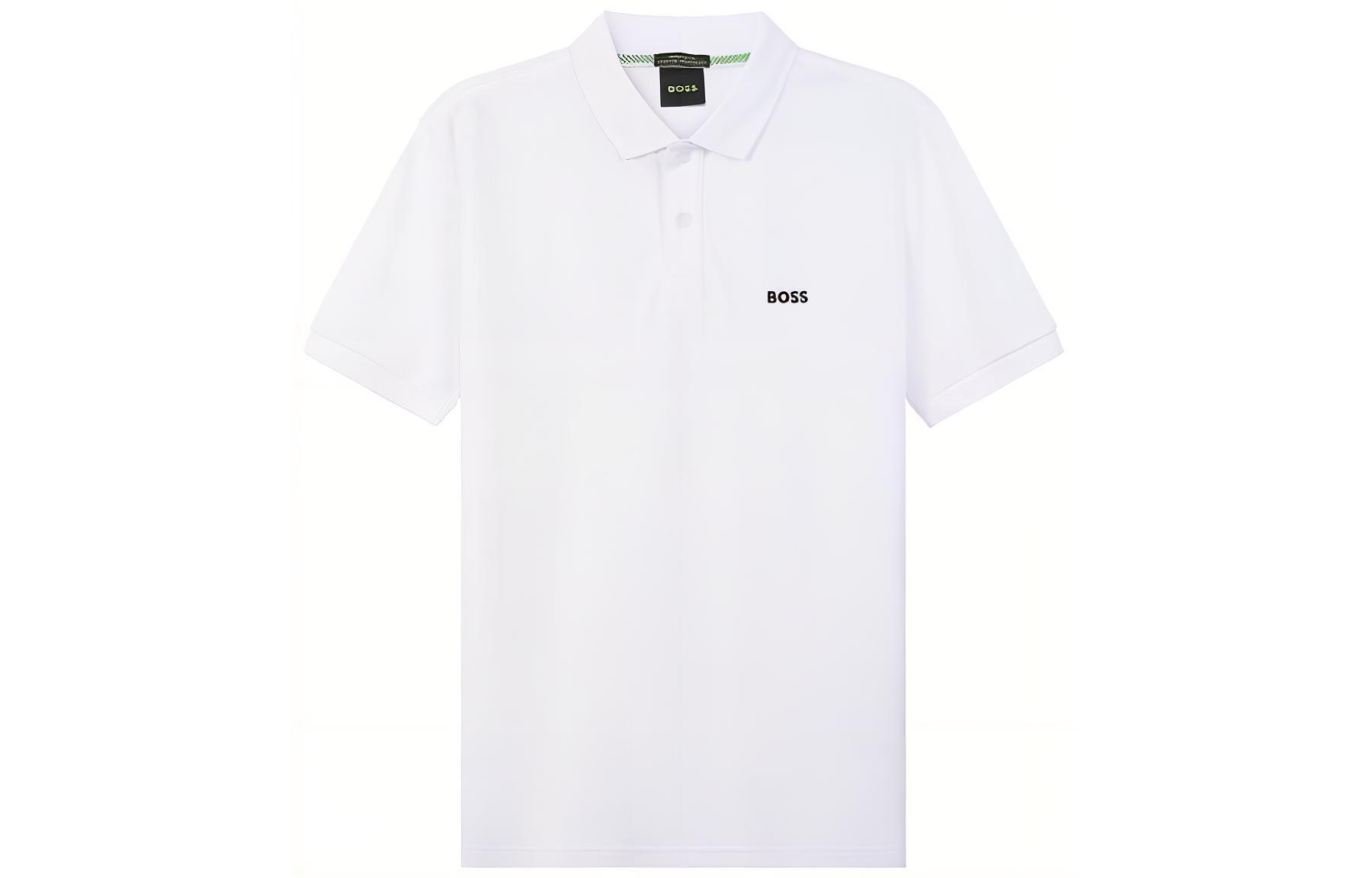 HUGO BOSS SS22  White Polo Shirt with Solid Logo Embroidery. 50469258-100