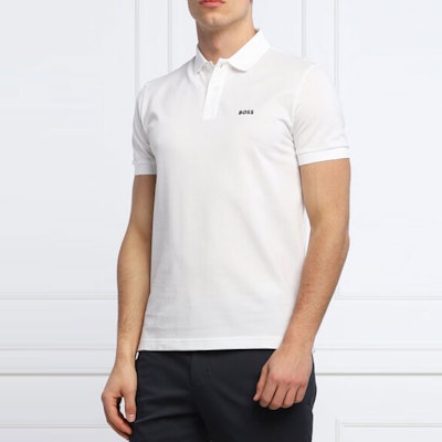 HUGO BOSS SS22 White Polo Shirt with Solid Logo Embroidery. 50469258-100 Purchase HUGO BOSS SS22 White Polo Shirt with Solid Logo Embroidery. 50469258-100