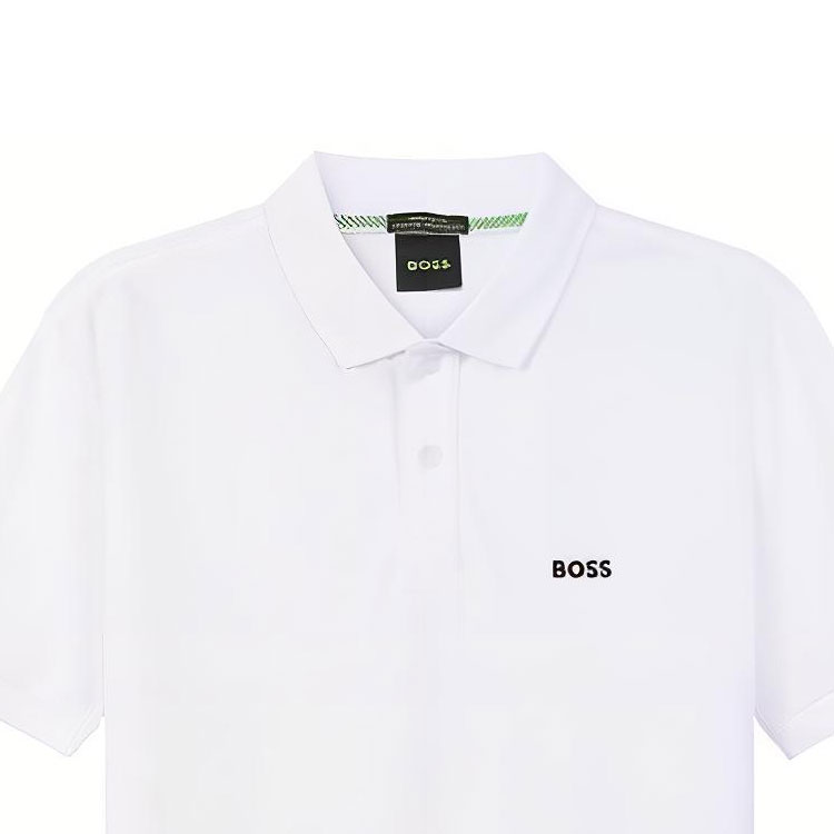 Sizing HUGO BOSS SS22  White Polo Shirt with Solid Logo Embroidery. 50469258-100