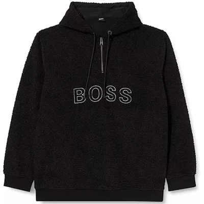 雨果博斯 SS22 黑色连帽衫,徽标刺绣与麂皮质感。 50462543-10239063-1 Buy 雨果博斯 SS22 黑色连帽衫,徽标刺绣与麂皮质感。 50462543-10239063-1