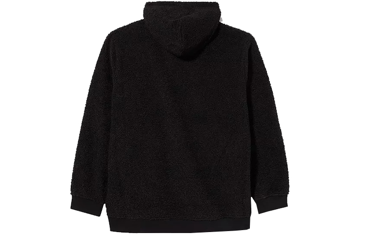 Lookbook 雨果博斯 SS22 黑色连帽衫，徽标刺绣与麂皮质感。 50462543-10239063-1