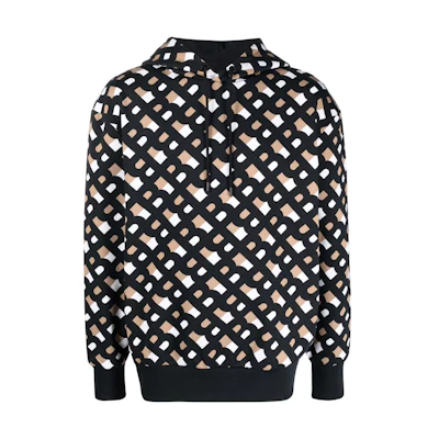 HUGO BOSS SS22 Black Hoodie with Logo Print 50467119-001