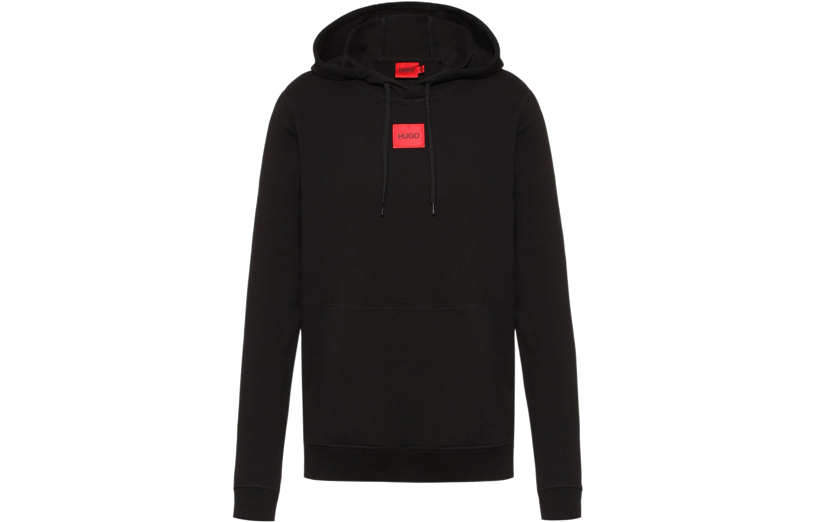HUGO BOSS SS22 Black Logo Drawstring Hoodie 50458700-001
