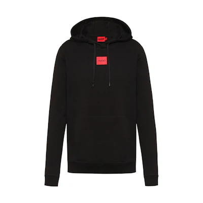 HUGO BOSS SS22 Black Logo Drawstring Hoodie 50458700-001