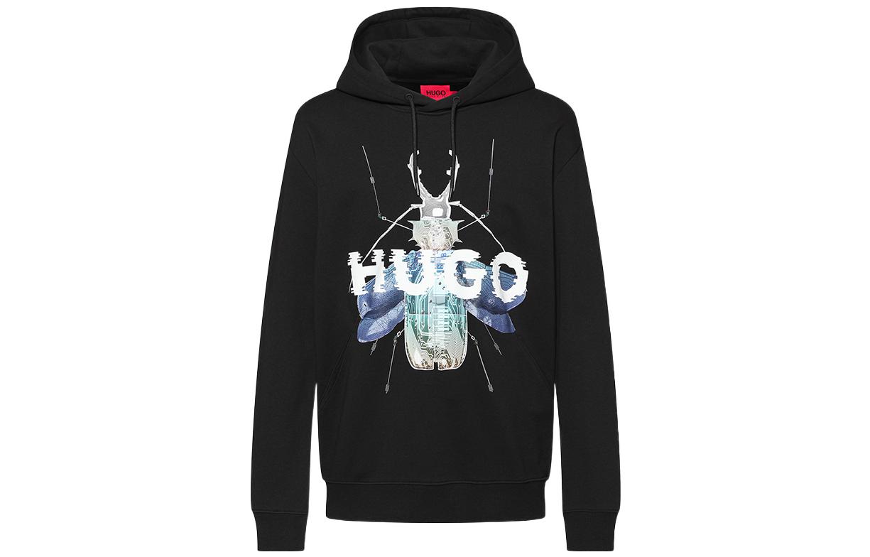 HUGO BOSS SS22 Black Logo Graphic Print Sweatshirt 50465373-001