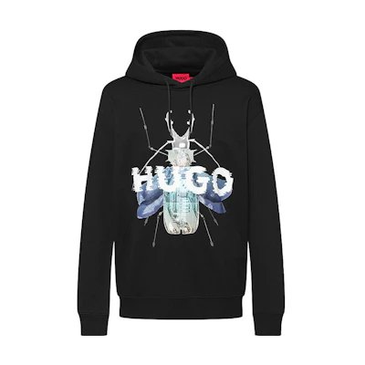 HUGO BOSS SS22 Black Logo Graphic Print Sweatshirt 50465373-001