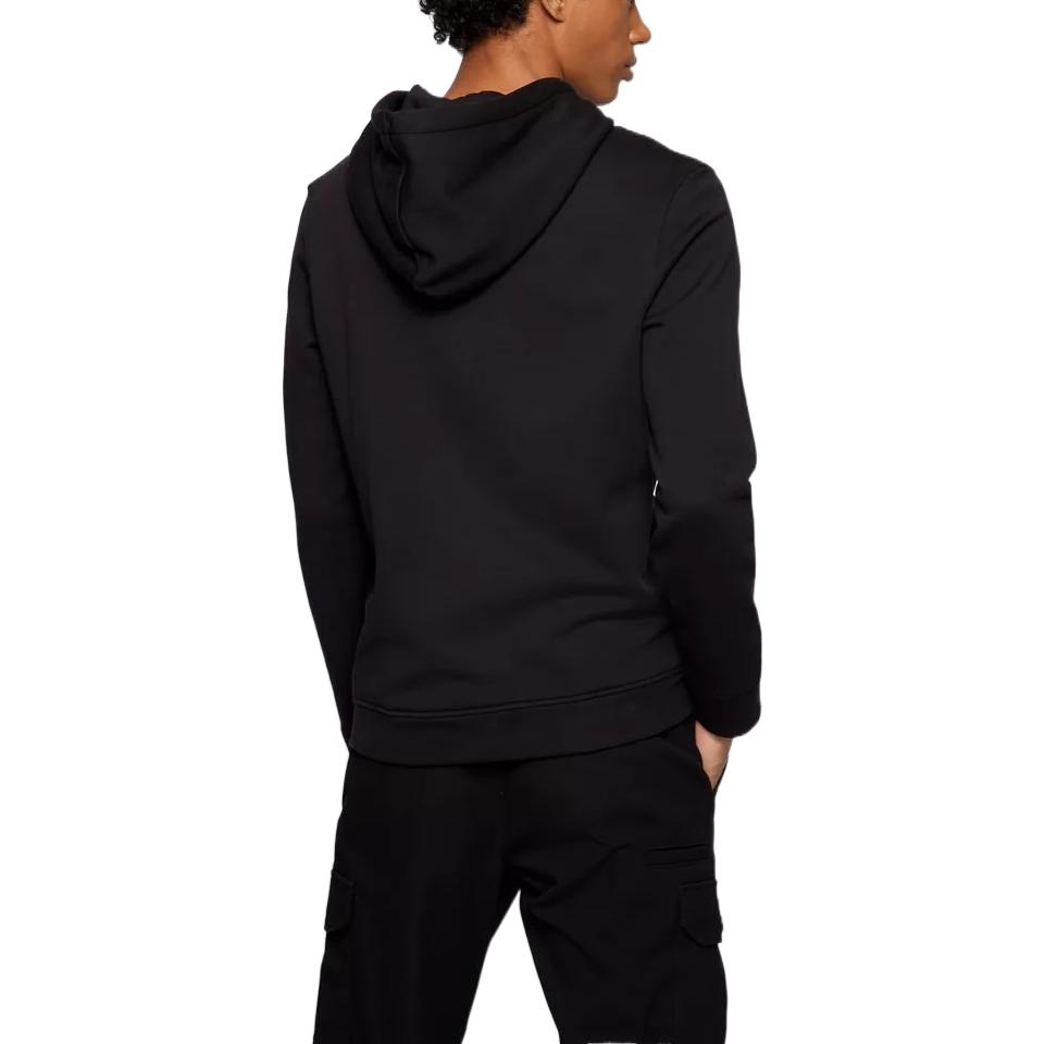 Shop 雨果博斯 SS22 黑色logo印花套头连帽衫 50462542-001