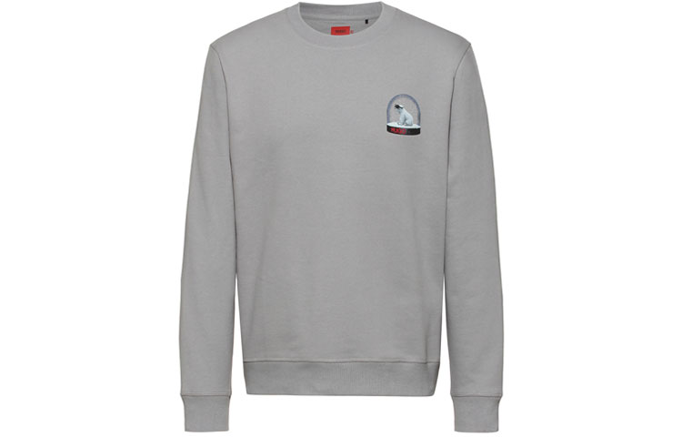 HUGO BOSS SS22 Christmas Polar Bear Print Sweatshirt Grey () 50463215-047