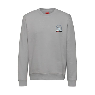 HUGO BOSS SS22 Christmas Polar Bear Print Sweatshirt Grey () 50463215-047
