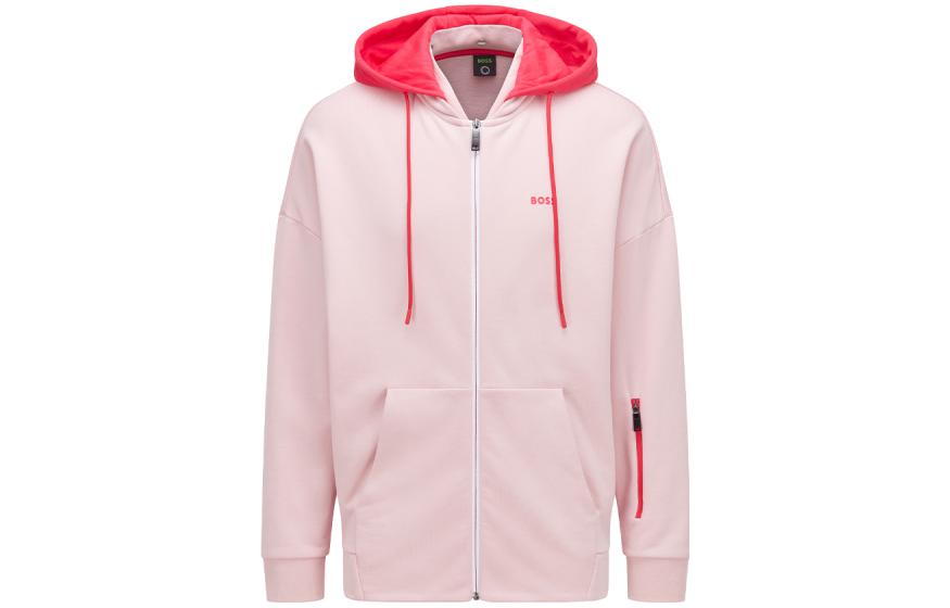 HUGO BOSS SS22 Colorblock Logo Oversized Sweatshirt Pink - 50471915-683