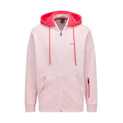 HUGO BOSS SS22 Colorblock Logo Oversized Sweatshirt Pink - 50471915-683