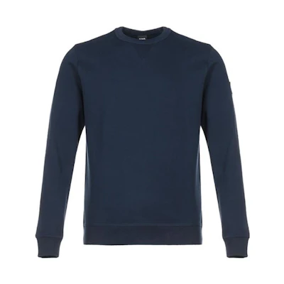 HUGO BOSS SS22 Dark Blue Cotton Crewneck Long-Sleeve Sweatshirt 50426608-404