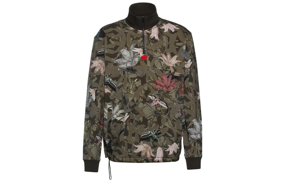 HUGO BOSS SS22 Floral Print Cotton Terry Sweatshirt Multi-Color Men 50467345-961