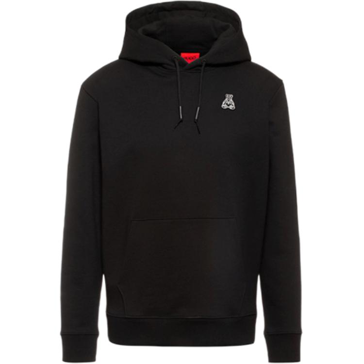 HUGO BOSS SS22 Graphic Print Black Sweatshirt for Men 50446461-001