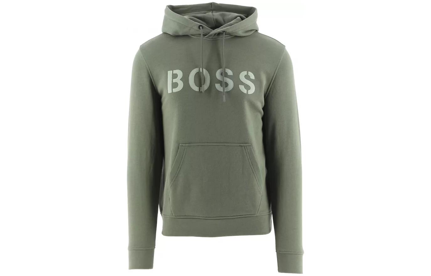 Order HUGO BOSS SS22绿色连帽袋鼠兜印花标志卫衣 50462542-360
