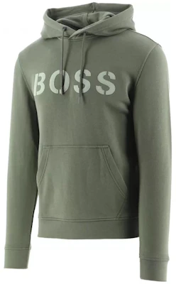 HUGO BOSS SS22绿色连帽袋鼠兜印花标志卫衣 50462542-360 Shop HUGO BOSS SS22绿色连帽袋鼠兜印花标志卫衣 50462542-360