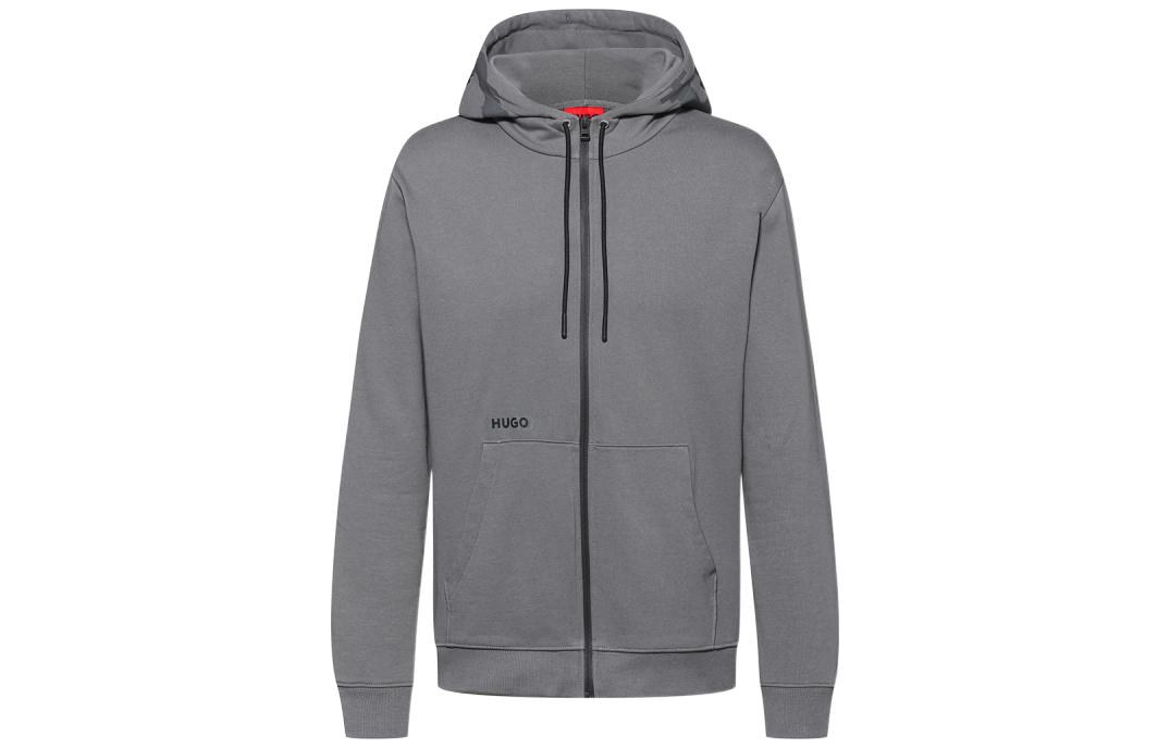 HUGO BOSS SS22 Logo Embellished Cotton Sweatshirt Grey 50468248-069