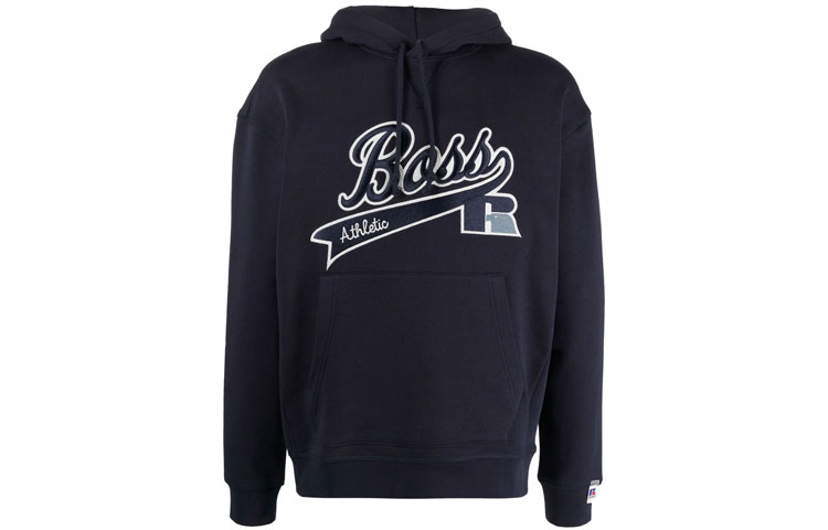 HUGO BOSS SS22 Logo Embroidered Sweatshirt Blue 50463556-410