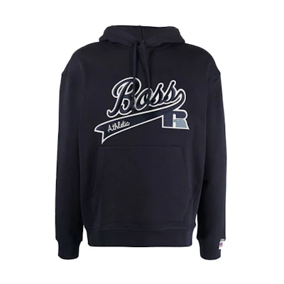 HUGO BOSS SS22 Logo Embroidered Sweatshirt Blue 50463556-410
