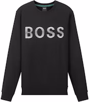 Order HUGO BOSS SS22 黑色男性Logo印花長袖圓領衛衣 50472235-001