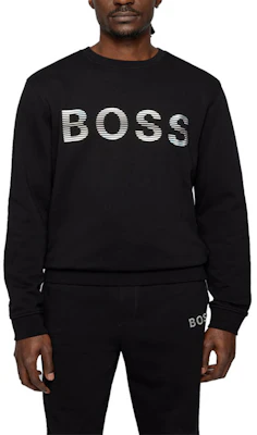 HUGO BOSS SS22 黑色男性Logo印花長袖圓領衛衣 50472235-001 Details for HUGO BOSS SS22 黑色男性Logo印花長袖圓領衛衣 50472235-001