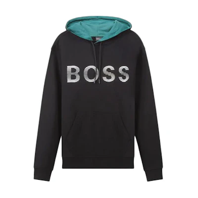 HUGO BOSS SS22 Logo Print Pullover Sweatshirt Black 50472236-001