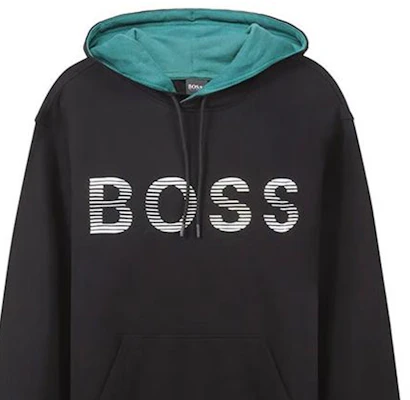 HUGO BOSS SS22 Logo Cetakan Pullover Sweatshirt Hitam 50472236-001 Sizing HUGO BOSS SS22 Logo Cetakan Pullover Sweatshirt Hitam 50472236-001