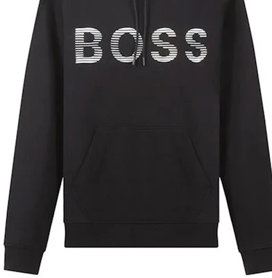 HUGO BOSS SS22 Logo Cetakan Pullover Sweatshirt Hitam 50472236-001 Cheap HUGO BOSS SS22 Logo Cetakan Pullover Sweatshirt Hitam 50472236-001