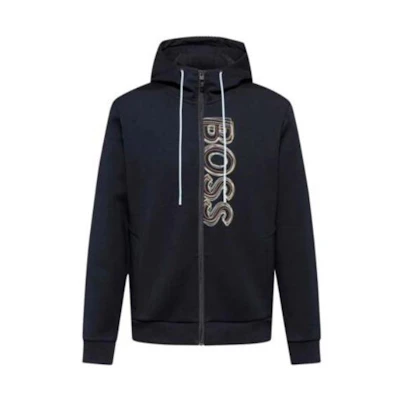 HUGO BOSS SS22 Logo Print Zip-Up Sweatshirt Blue () 50471880-402