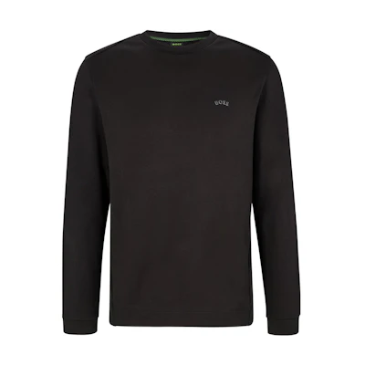 HUGO BOSS SS22 Logo Pullover Crewneck Sweatshirt Black Edition 50474192-001