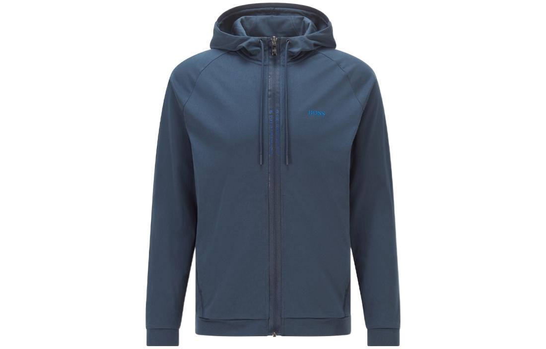 HUGO BOSS SS22 Navy Zip-Up Hoodie Jacket 50447380-410