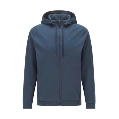 HUGO BOSS SS22 Navy Zip-Up Hoodie Jacket 50447380-410