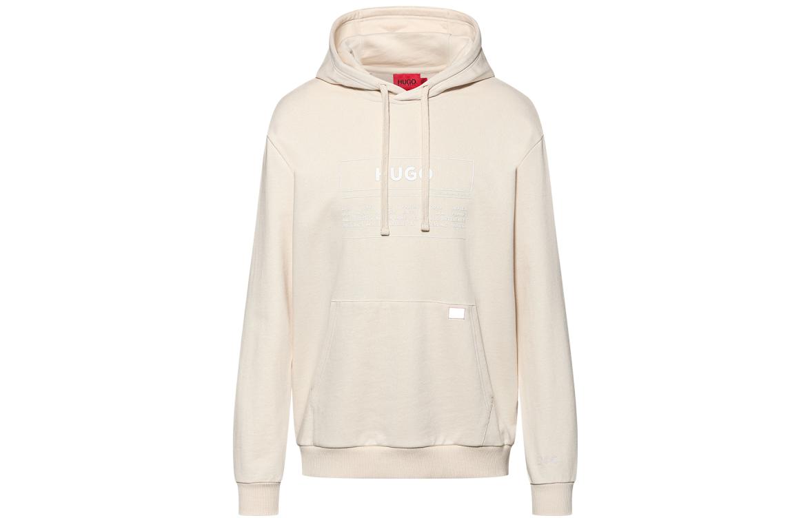 HUGO BOSS SS22 Oversized Logo Cotton Hoodie - Off-White 50467315-272