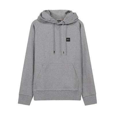 HUGO BOSS SS22 Silver Gray Solid Color Hoodie Sweatshirt 50468984-041